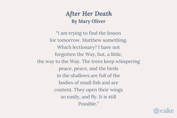 Poems about death of a loved one